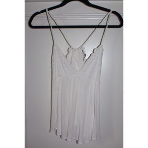 Be Cool White Floral Tank Top